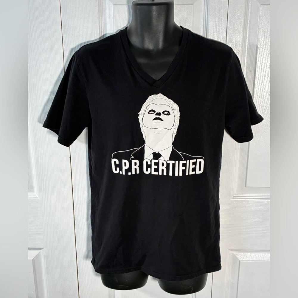 The Office C.P.R. Certified Dwight Schrute Silence of the Lambs V Neck T Shirt
